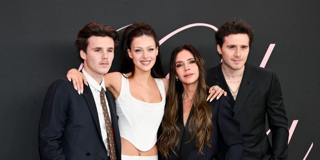 Curz,Nicola Peltz, Victoria Beckham, and Brooklyn Beckham at Lola premier in LA