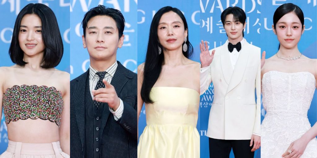 Kim Tae Ri, Ju Ji Hoon, Jeon Do Yeon, Byeon Woo Seok, and Roh Yoon Seo at t 61st Baeksang Arts Awards Red Carpet