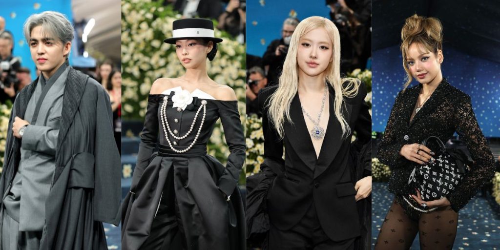 S.Coups, Jennie, Rosé, and Lisa at Met Gala 2025 Red Carpet
