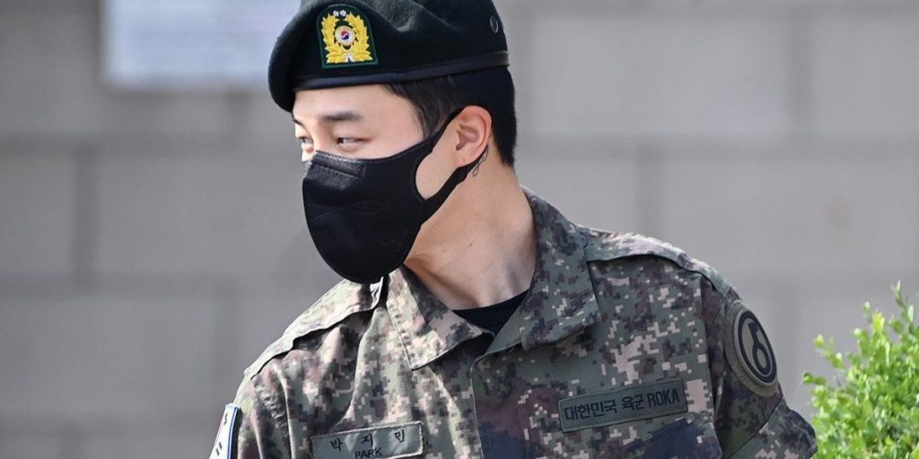 BTS Jimin at Jin's military discharge ceremony