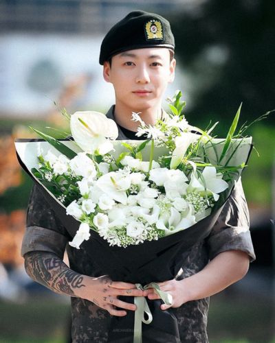 BTS Jungkook after being discharged from the military