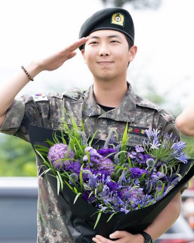 BTS RM after being discharged from the military