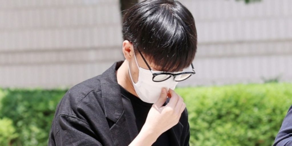 Ex-NCT member Taeil arriving at the court for hearing on June 18, 2025