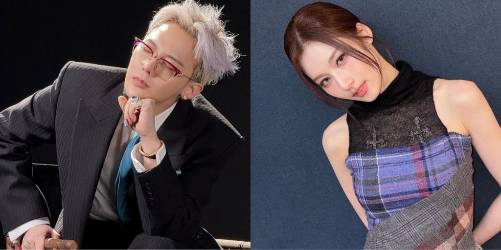 G-Dragon and Sana from TWICE