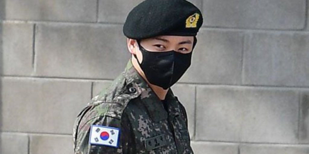 Jungkook at Jin's military discharge ceremony on June 12, 2024