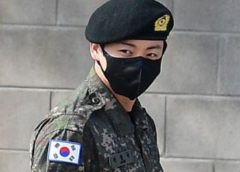 Jungkook at Jin's military discharge ceremony on June 12, 2024