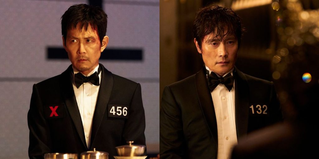 Lee Jung Jae as Gi Hun, Lee Byung Hun as Front Man in Squid Game Season 3 [Netflix]