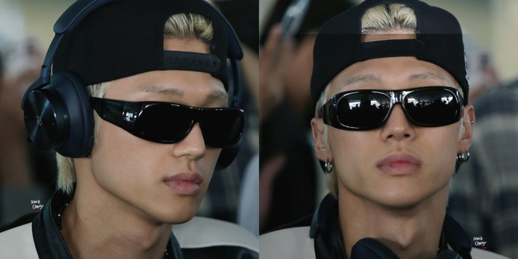 Wooyoung of ATEEZ at the Incheon International Airport on May 30