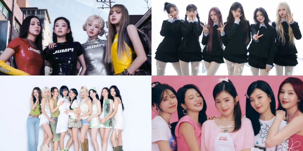 BLACKPINK, IVE, TWICE, and Red Velvet