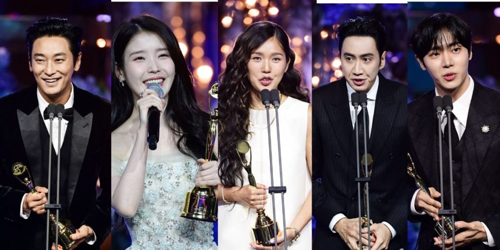 Blue Dragon Series Awards 2025 Winners Ju Ji Hoo, IU, Mimi, Lee Kwang Soo, and Choo Young Woo