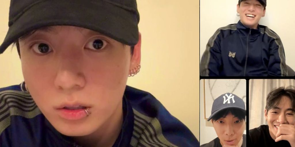 Jungkook goes live on Instagram with RM and V