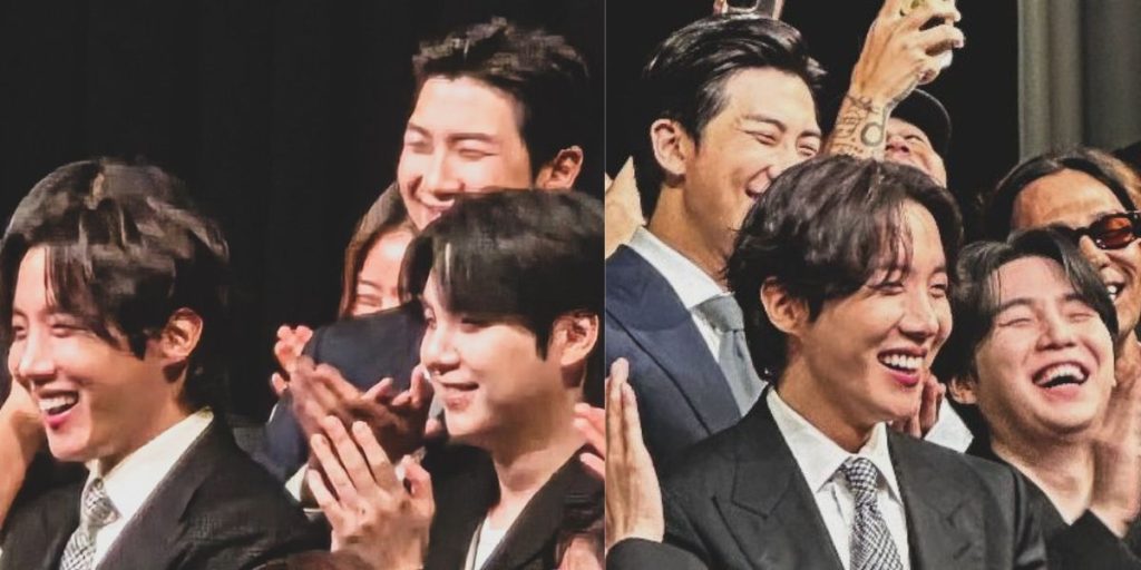 RM, SUGA, and j-hope at their stylist's wedding on July 19
