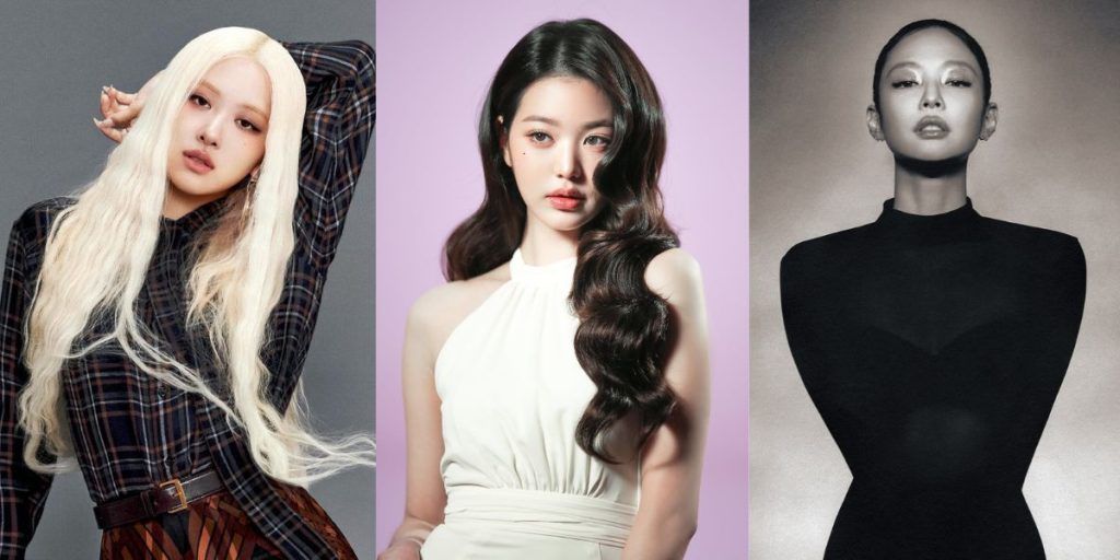 Rosé, Wonyoung, and Jennie