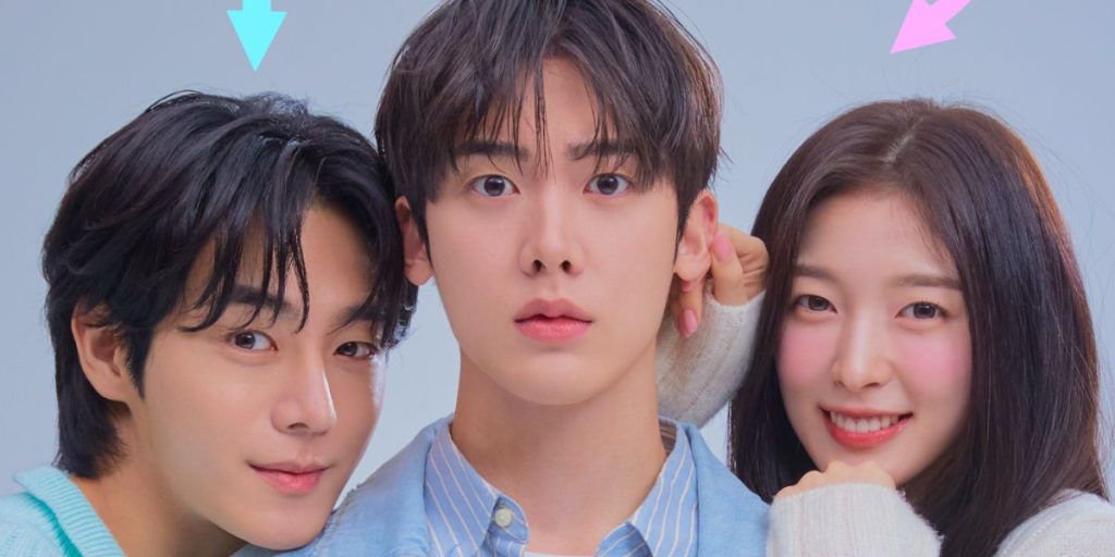 Yoo Jung Hoo, Sanha, and Arin in 'My Girlfriend Is The Man!' Poster
