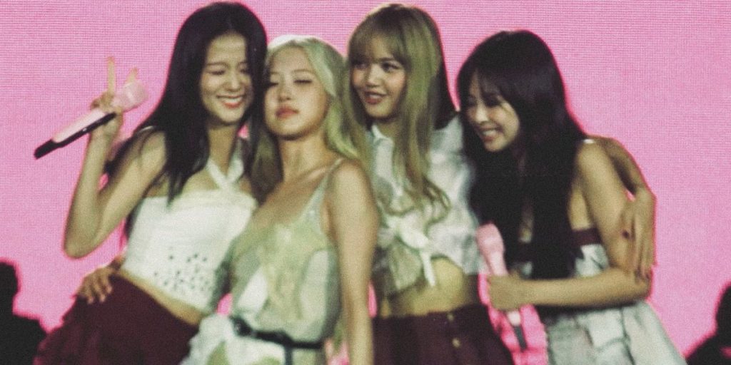 BLACKPINK performing at Wembley Stadium in London as part of world tour 'Deadline'