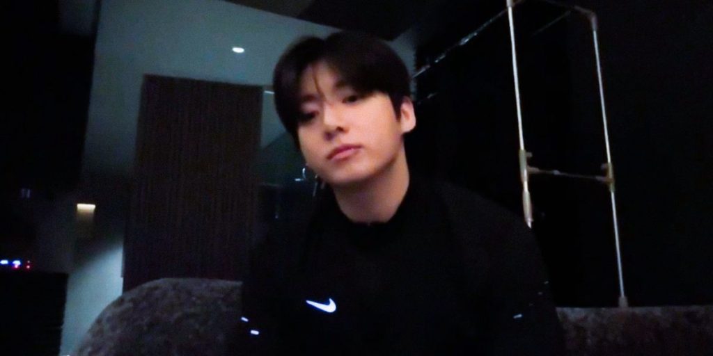 BTS Jungkook in a still from Weverse Live