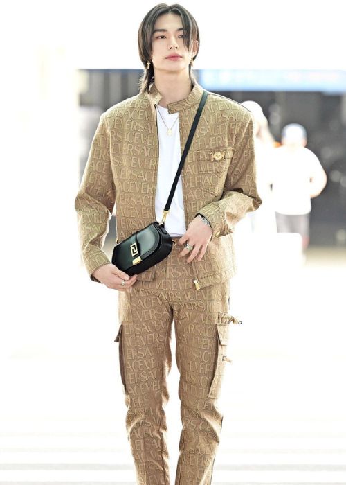 Hyunjin of Stray Kids departing for Paris on May 22, 2023