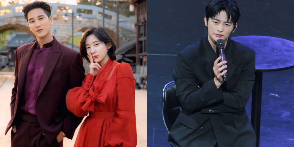 Park Ji Hyun with Ahn Bo Hyun from 'Flex X Cop' set and Seo In Guk