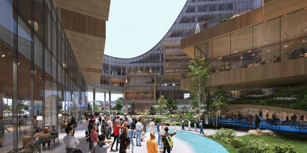 A view of JYP Entertainment's new headquarters, designed by Professor Yoo Hyun Joon