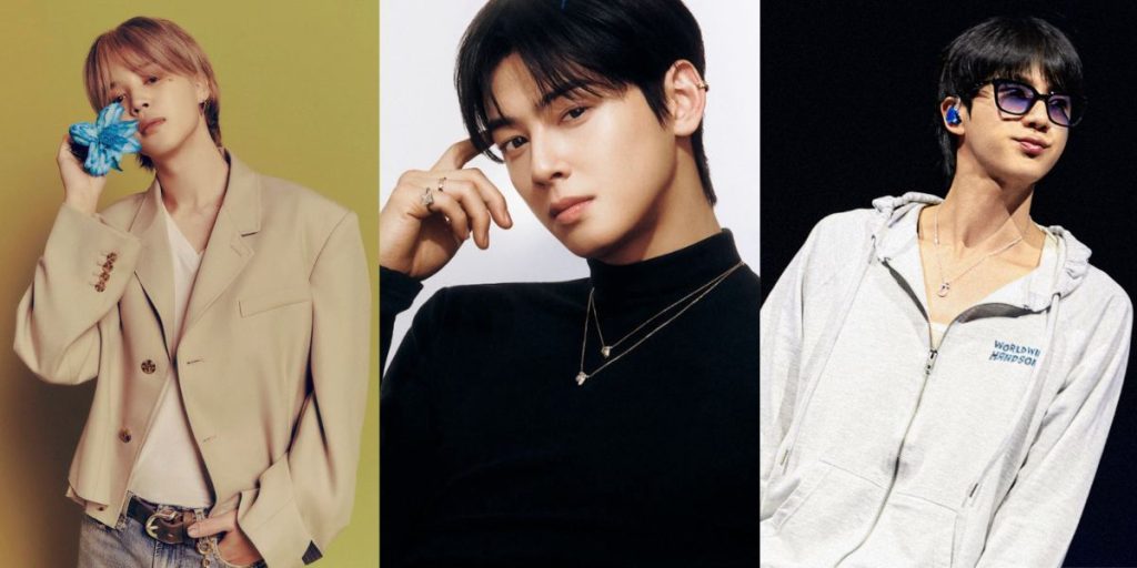 BTS Jimin, ASTRO's Cha Eunwoo, and BTS Jin