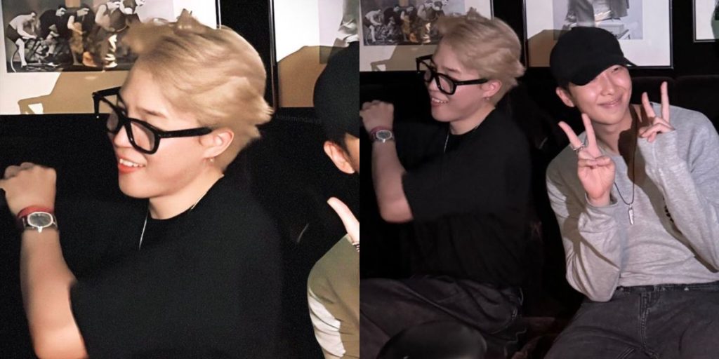 Jimin and RM of BTS at The Moon Party Seoul