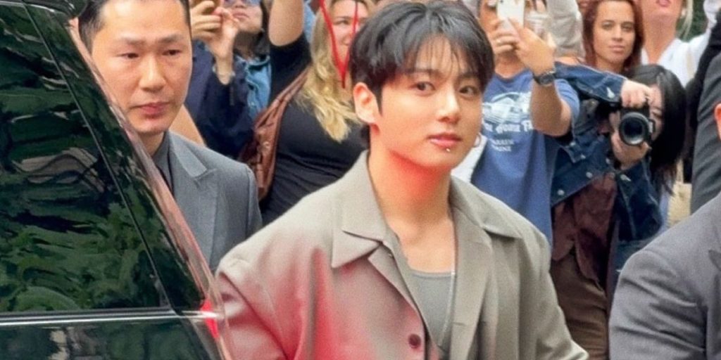 Jungkook of BTS at Calvin Klein SS26 show in New York