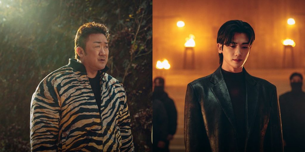 Ma Dong Seok and Park Hyung Sik in a still from 'Twelve'