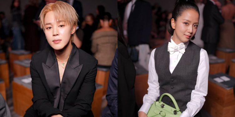 BTS Jimin and BLACKPINK Jisoo at Dior SS26 Show in Paris