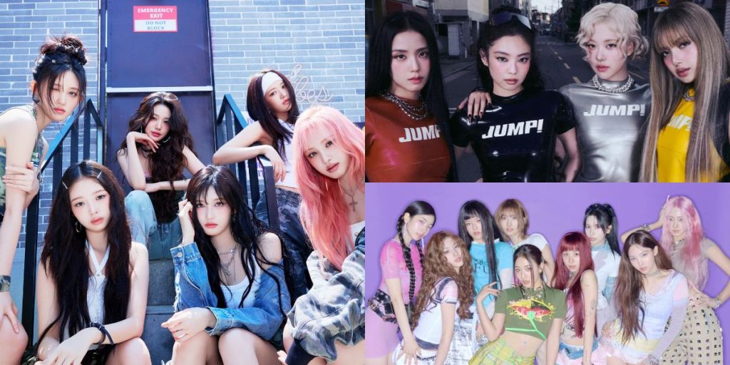 IVE, BLACKPINK, and TWICE