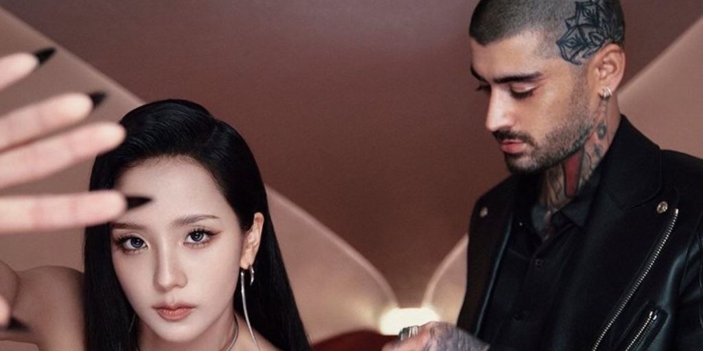Jisoo and Zayn in a teaser for 'Eyes Closed'