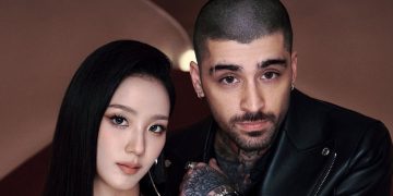 Jisoo and zayn in a teaser for their duet 'Eyes Closed'
