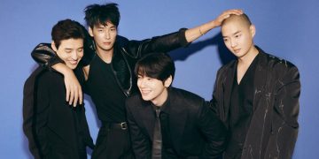 Kang Ha Neul, Kim Young Kwang, Cha Eunwoo, and Kang Young Seok in a photoshoot for 'First Ride'