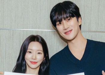 Ahn Bo Hyun and Lee Joo Bin at the script reading of 'Spring Fever'