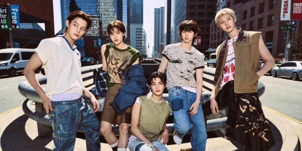 CORTIS in a concept photo for debut EP 'Color Outside The Lines'