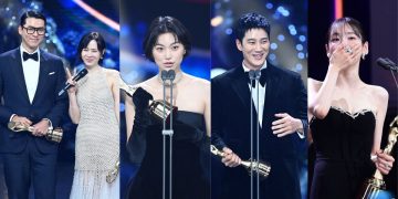 Hyu Bin, Son Ye Jin, Kim Doyeon, Ahn Bo Hyun, and Park Ji Hyun accept awards at 46th Blue Dragon Film Awards