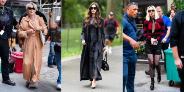 Meryl Streep, Anne Hathaway, and Emily Blunt on the set of 'The Devil Wears Prada 2'