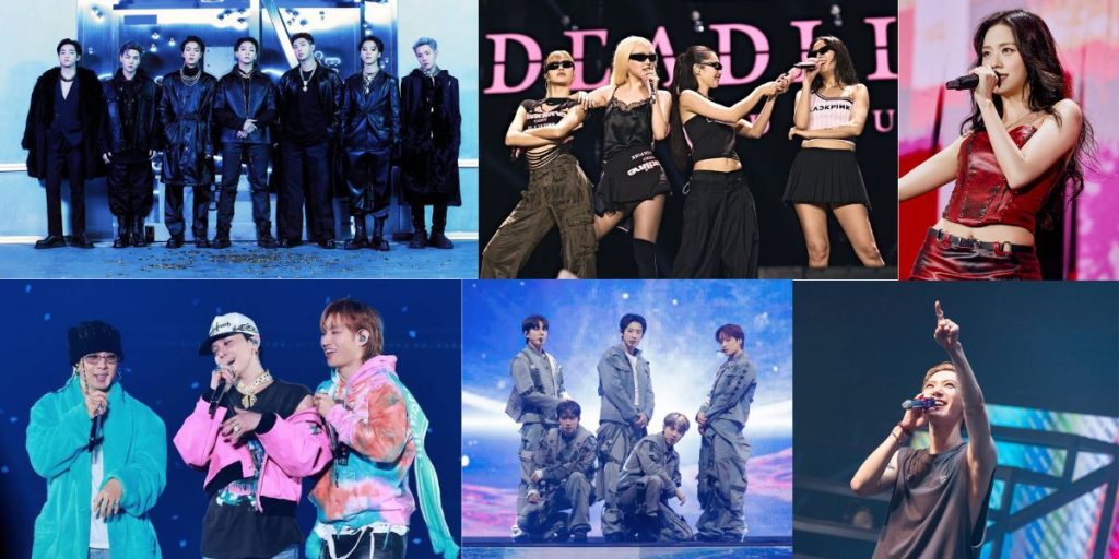 BTS, BLACKKPINK, Jisoo, BIGBANG, EXO, and Ten from WayV