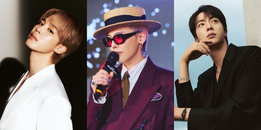 BTS Jimin, BIGBANG G-Dragon, BTS Jin