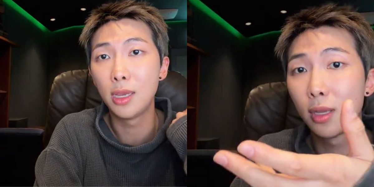 BTS RM in a recent Weverse live