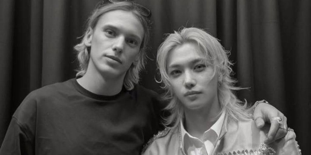 Jamie Campbell Bower and Felix of Stray Kids