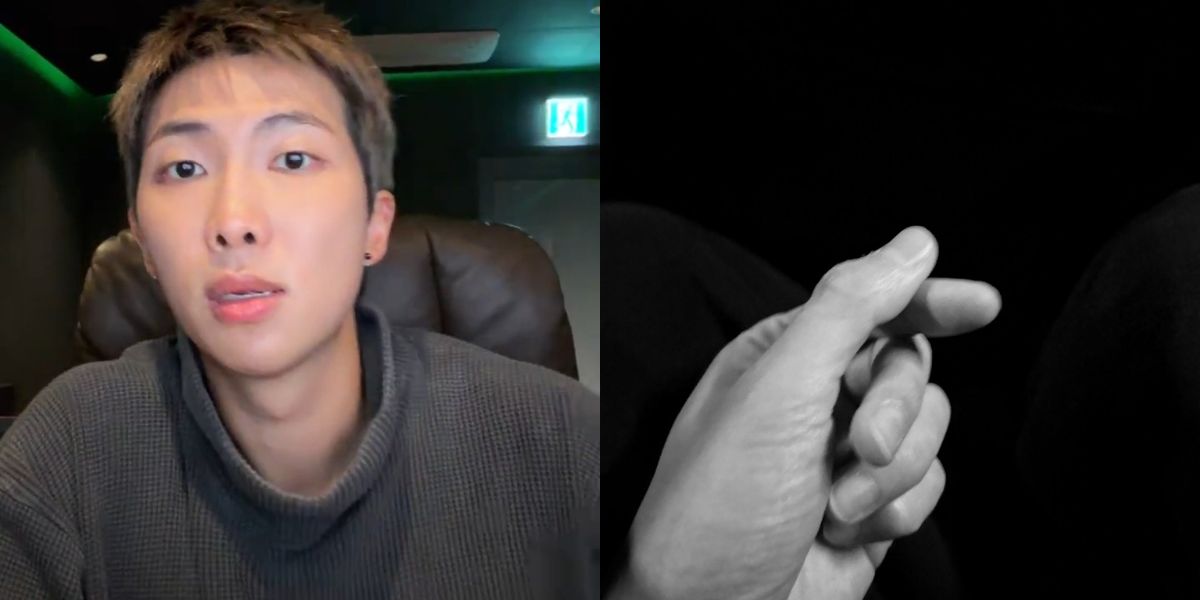RM of BTS in a still from his recent Weverse live