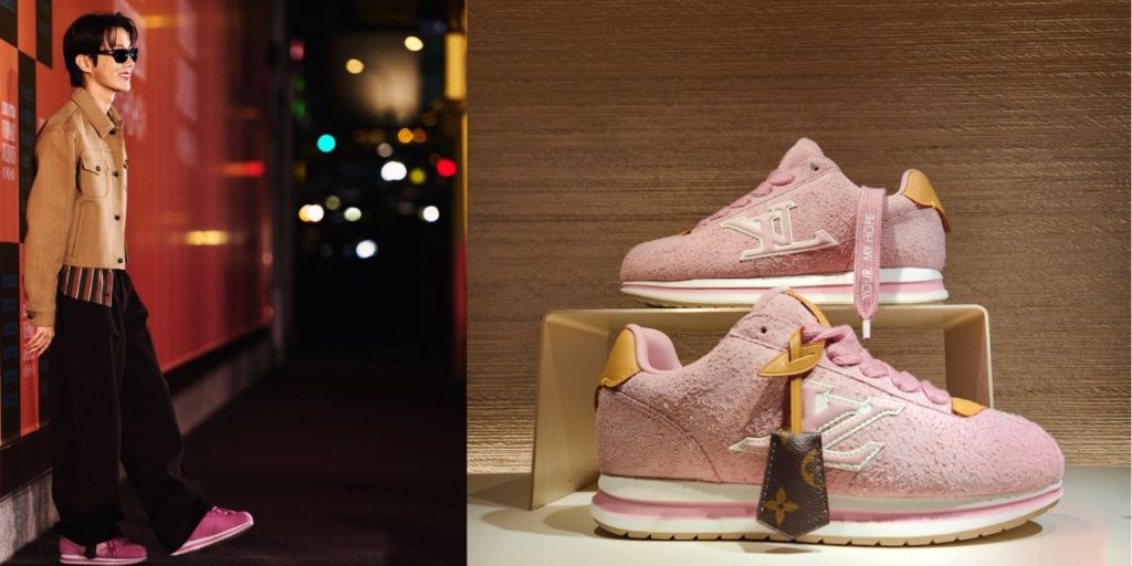 BTS j-hope in custom Buttersoft sneakers from Louis Vuitton