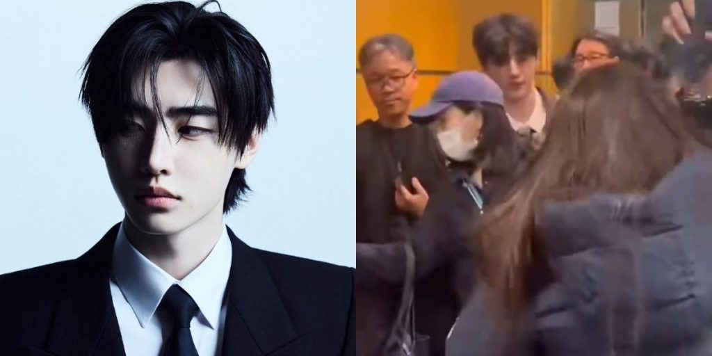 Sunghoon mobbed at the airport