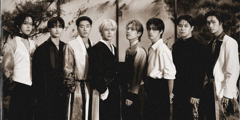 ATEEZ in a concept photo for 'Golden Hour Part.4'