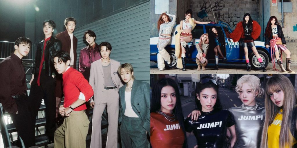 BTS, IVE, and BLACKPINK