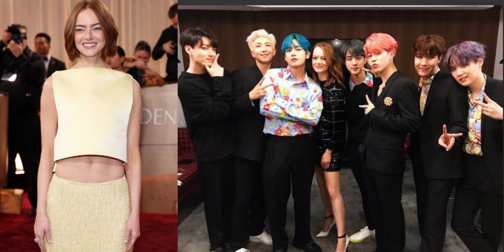 Emma Stone and BTS