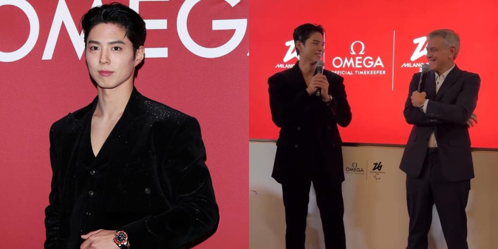 Park Bo Gum and George Clooney at Omega event