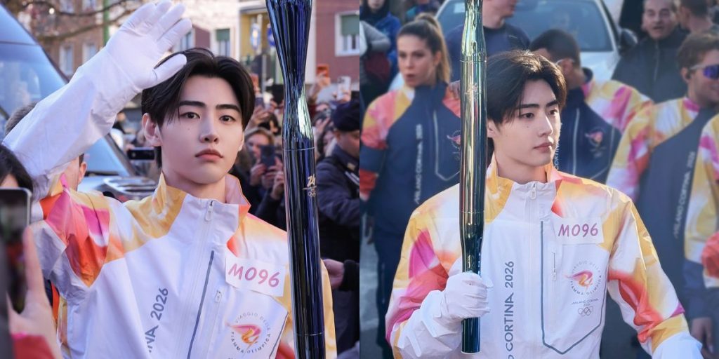 Sunghoon took part in the torch relay for the 2026 Milan–Cortina Winter Olympics in Milan
