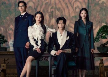 IU and Byeon Woo Seok, Noh Sang Hyun, and Gong Seung Yeon in a teaser for 'Perfect Crown'