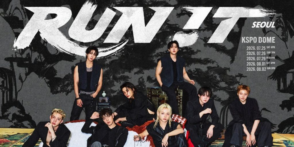 Stray Kids world tour 'RUN IT' poster